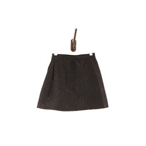 Reinaldo Lourenco Black Mini Skirt Texture Bubble Animal Raised 36 Short